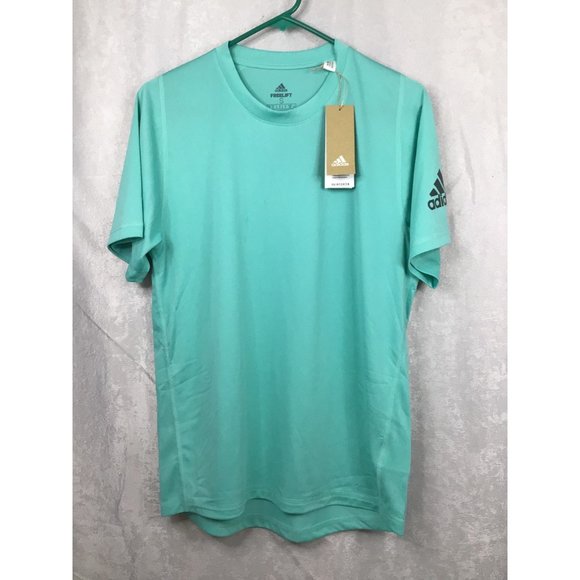 Adidas Primegreen Freelift Aeroready Teal Athletic Tee Shirt Men's Small - Picture 1 of 10